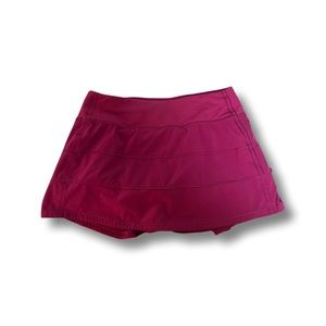 Pink Lululemon Pace Rival Skirt
